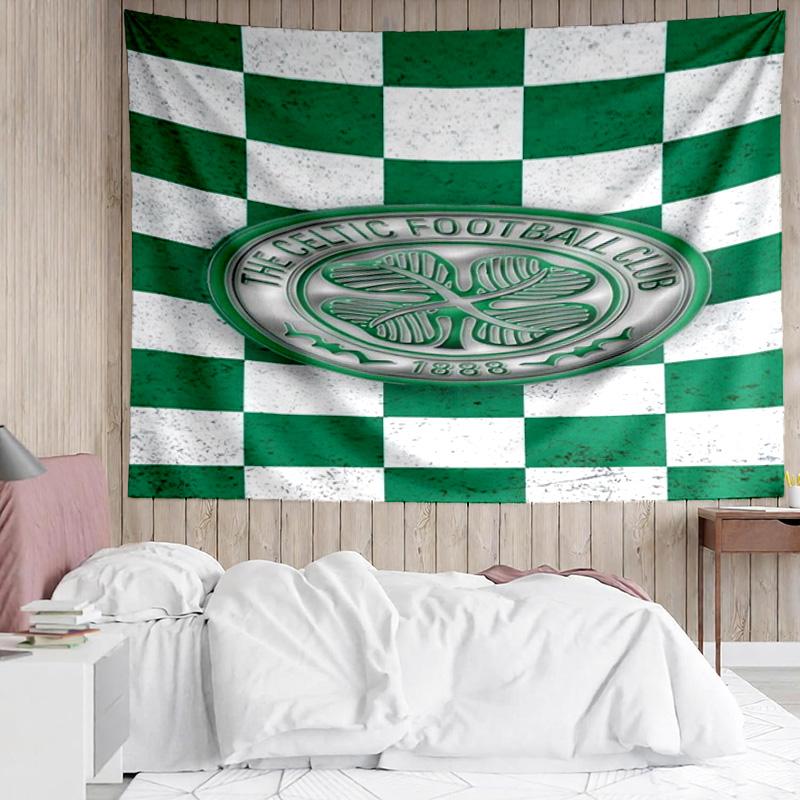Cel-tic Football Club Crest Printed Printed Tapestry, for Bedroom,Livingroom, dormitory, Large Wall Decor, Fabric Decor Fan Birthday Gifts