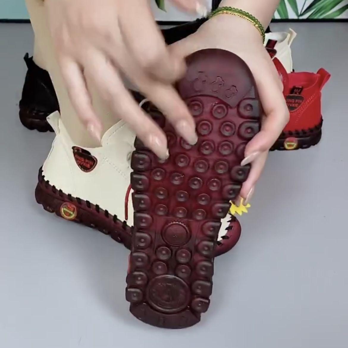 Кожаная женская обувь. Новинка 2022 года. Женская повседневная обувь на мягкой подошве — фото 5