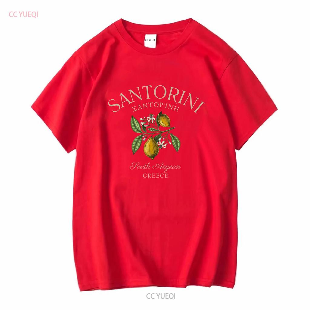 Santorini T Shirt Greek Island Greece Clothes Soft and Comfortable long or short sleeves vintage Washed Stretched