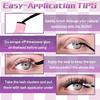 Fluffy Individual Lashes Kit D Curl Cluster Lashes DIY Eyelash Extension Kit 280pcs Thick Volume 60D+80D Lash Clusters Eyelash Extension with Lash