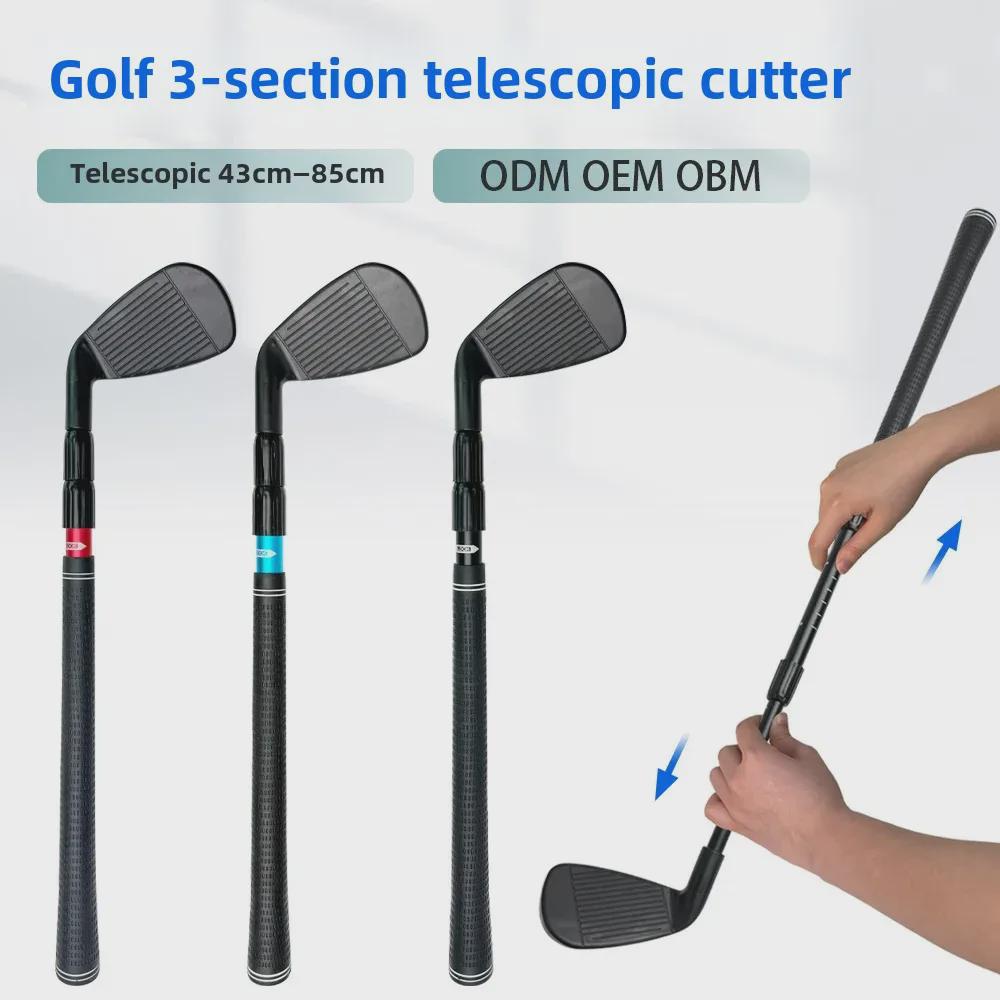 Telescopic Three-Section Golf Chipping Club for Indoor and Outdoor Practice