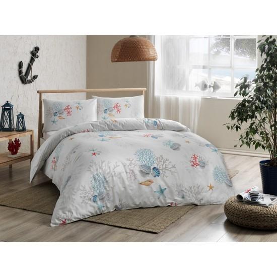 

Tac Ranforce Single Duvet Cover Set Кораллово-бирюзовый