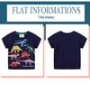 2026 Summer Kids' Luminous Dinosaur T-shirt Short-Sleeve Boys' Top