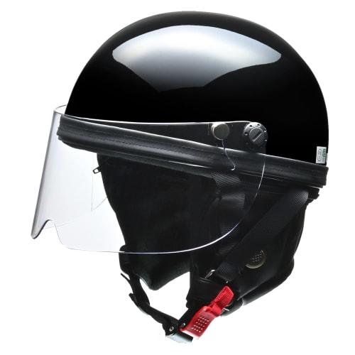 LEAD Motorcycle Helmet Half HARVE Black Free Size HS-2 -