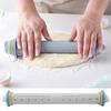 Thickness Adjustable Silicone Rolling Pin Multifunction Fondant Cake Pastry Easy Clean Bakeware Tool