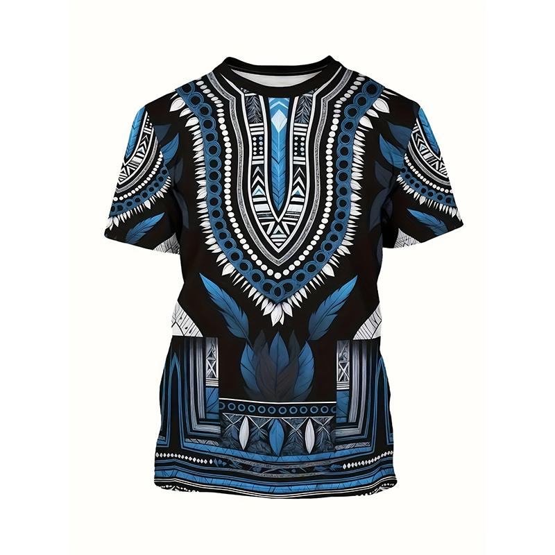 African Ethnic Style T-Shirts Tribal Dashiki 3D Print Men's Women Short Sleeve T Shirt Summer Oversized Harajuku Tops Tees Clothing