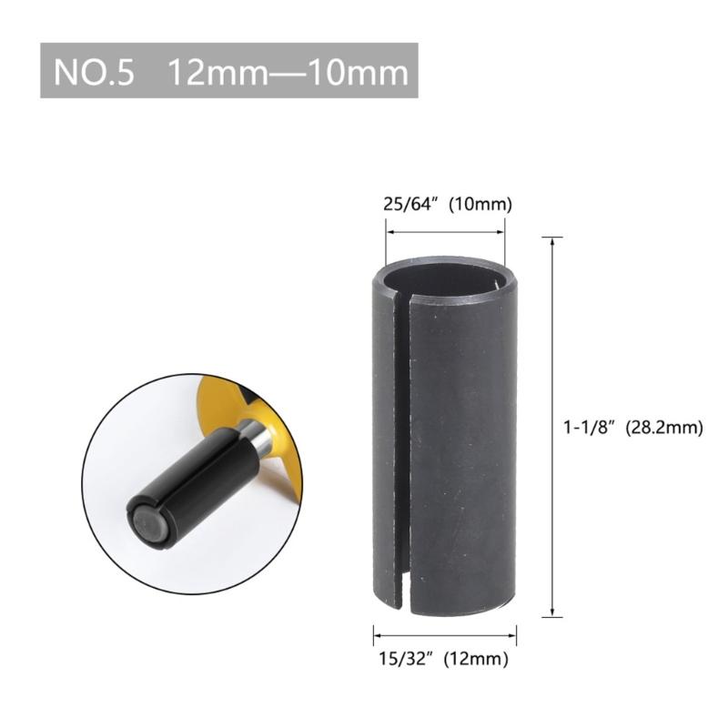 Engraving Machine Trimming Machine Adapter 6mm 6.35mm 8mm 10mm 12mm 12.7mm Milling Cutter Conversion Handle Router Bits
