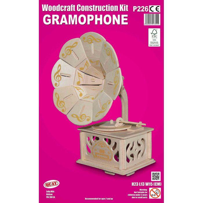 Maquette en bois Gramophone