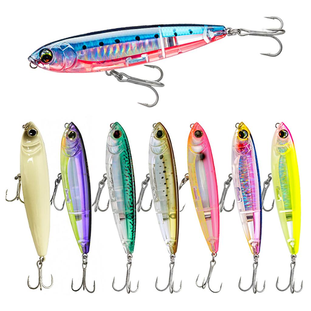 Pencil Floating Lure Long Casting Sinking Pencil Lures with Treble Hook Artificial Hard Baits Topwater Fishing Lures