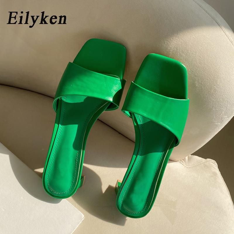 Fashion Eilyken Summer Brand Slippers Women Outdoor Beach Flip Flop Open Toe Flat Casual Low Heel Leisure Sandal Female Slides