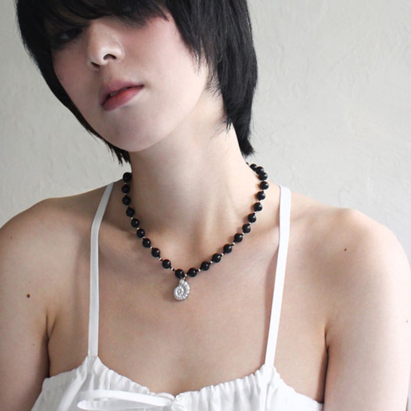 Rubati Necklace_Black Onyx Ammonite