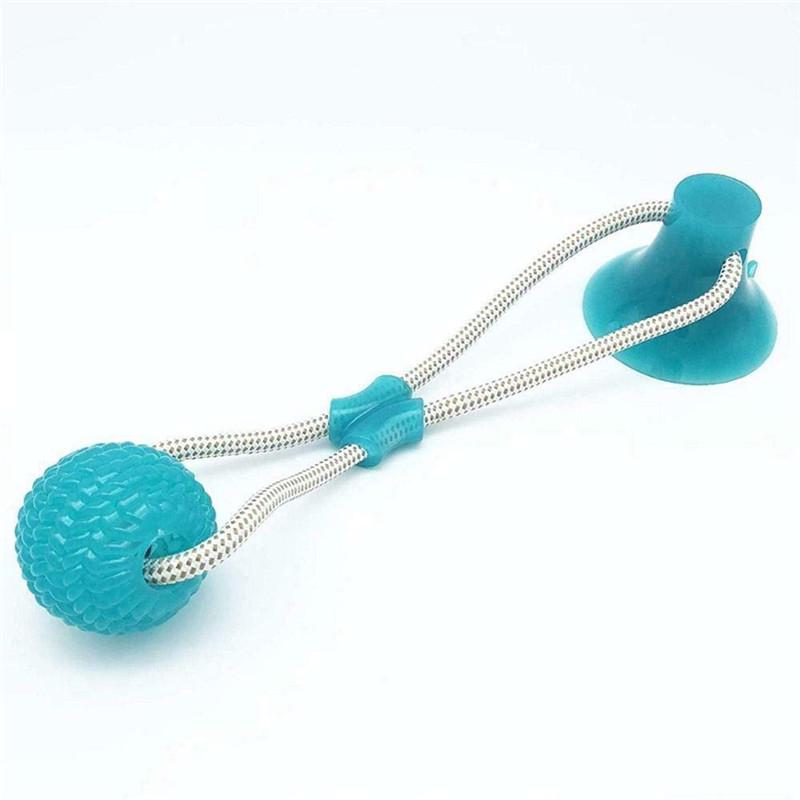 Multifunction Pet Molar Bite Toy Self-Playing Rubber Ball Toy with Suction Cup