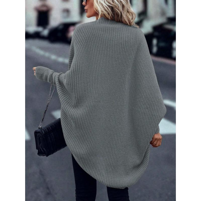 Women S Knitted Cardigan Long Sleeve Loose Fit Casual Autumn Winter
