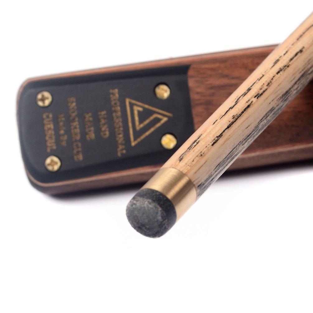 CUESOUL 57" Handcrafted 3/4 Jointed Snooker Cue with Extension and Aluminum Cue Case (D309)