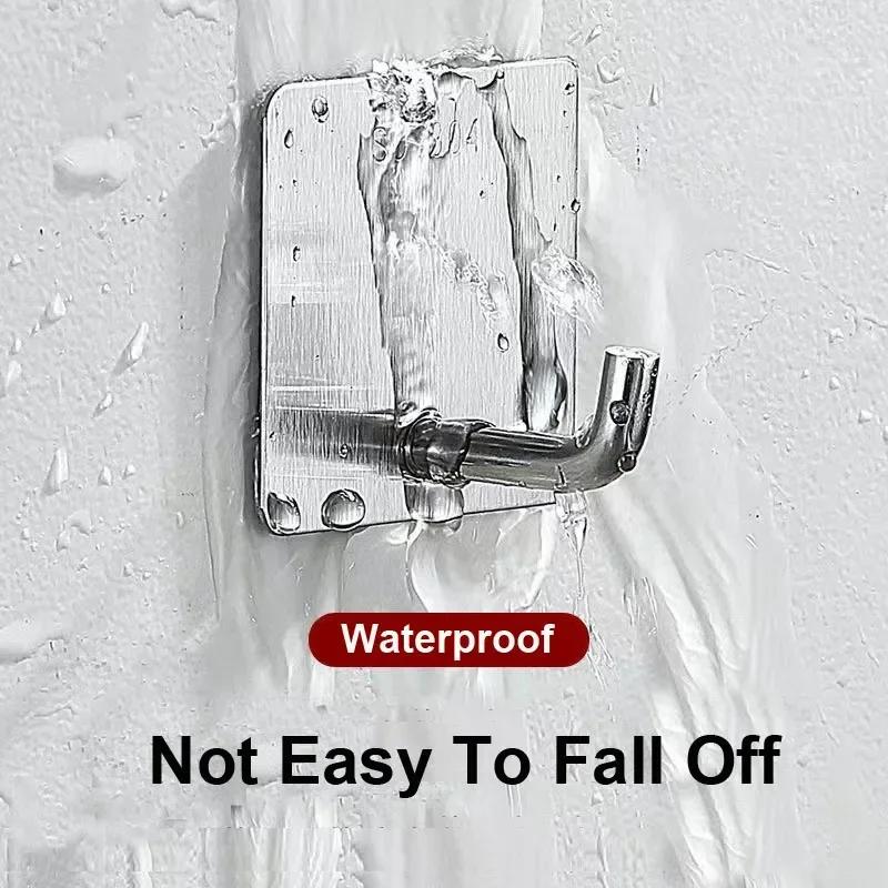 3pcs Stainless Steel Wall Hooks Self Adhesive Hooks For Hanging Wall Key Hanger folding bag stand hanger hangingbig bags