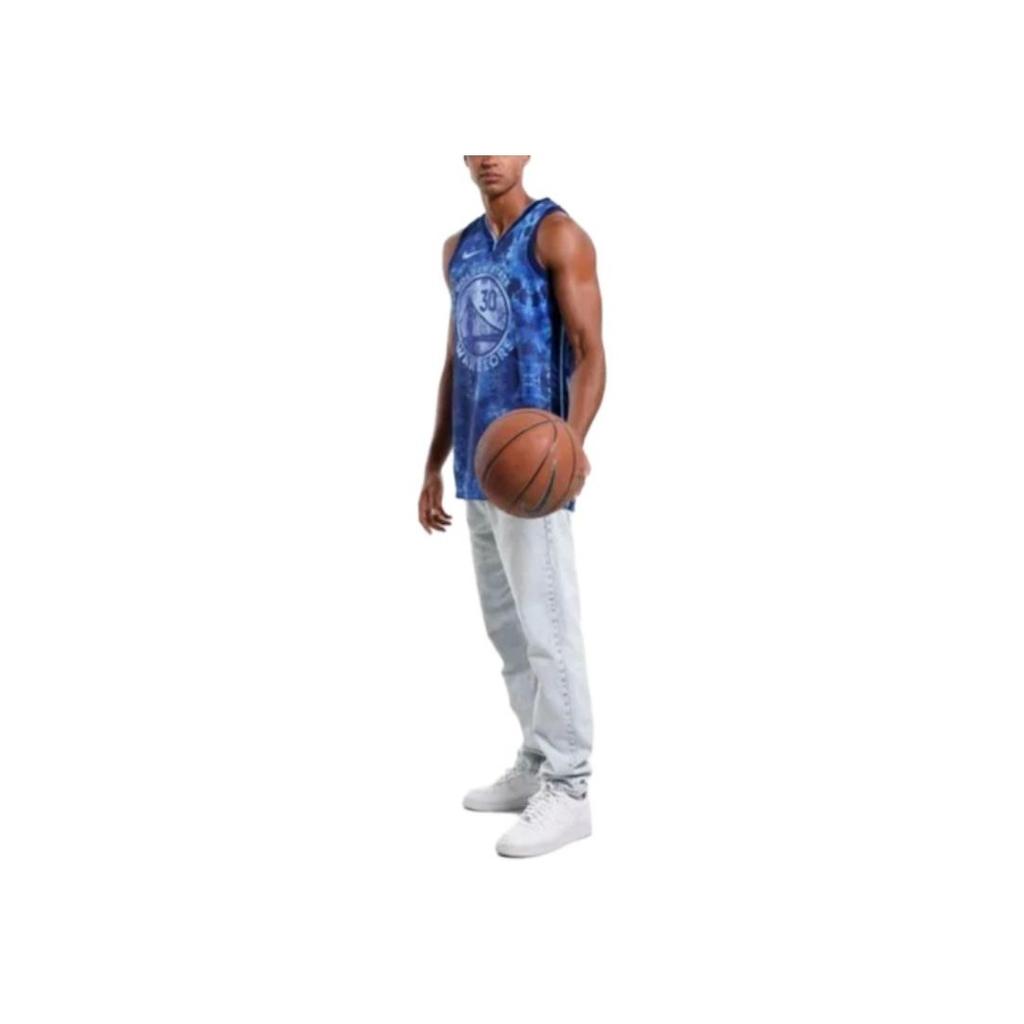 Nike Tie-Dye Print Basketball Vest, GSW Stephen Curry No. 30 (22-23 Season) Men Tops Blue FD4085-462