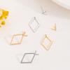 Geometric Rhombus Double Layer Combination Design Earrings For Women Simple Fashion Daily Accessory Party Jewelry Birthday Gifts