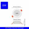 2pcs/lot Radar Led Downlight 5W 7W 9W 220V Human Sensor Ceiling Light 2.5/3/4 Inch Round Led Panel Down Light Spotlight Lighting