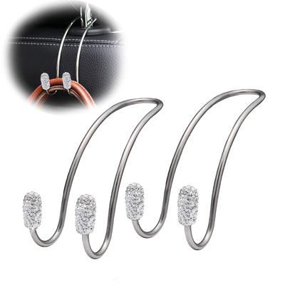 RICISUNG Assento de Carro Carro Conveniente Encosto de Assento de Carro Cristal Carro Mini Carga Carro Gancho de Armazenamento, Acessórios, Acessórios, Bolso, Gancho, Gancho, Gancho, (Branco)