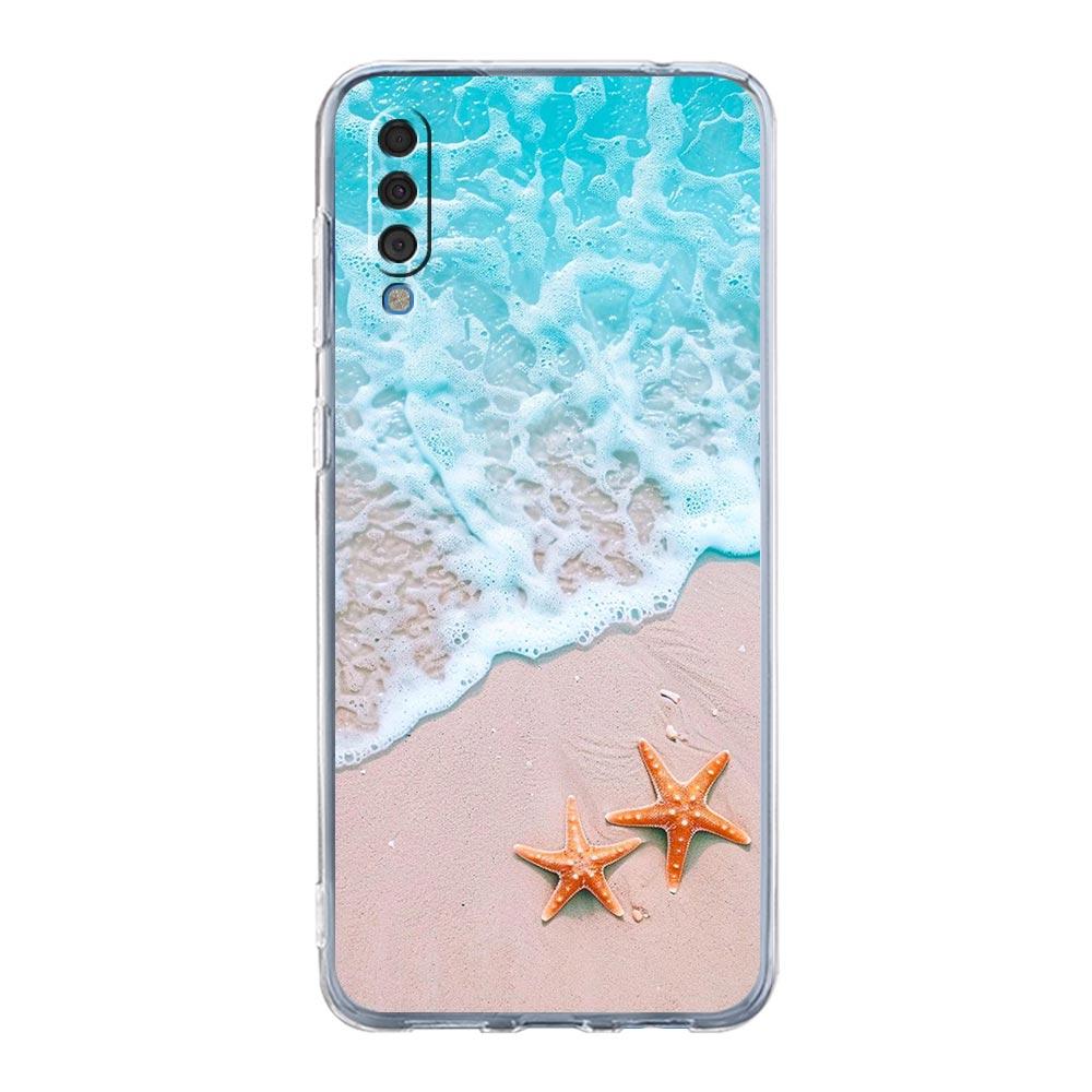 Phone Case For Samsung A56 A36 A26 A16 A14 A12 A22 A32 5G A34 A42 A52 A54 A50 A70 A40 A20S A04S A06 Cover Blue Sea Ocean Waves