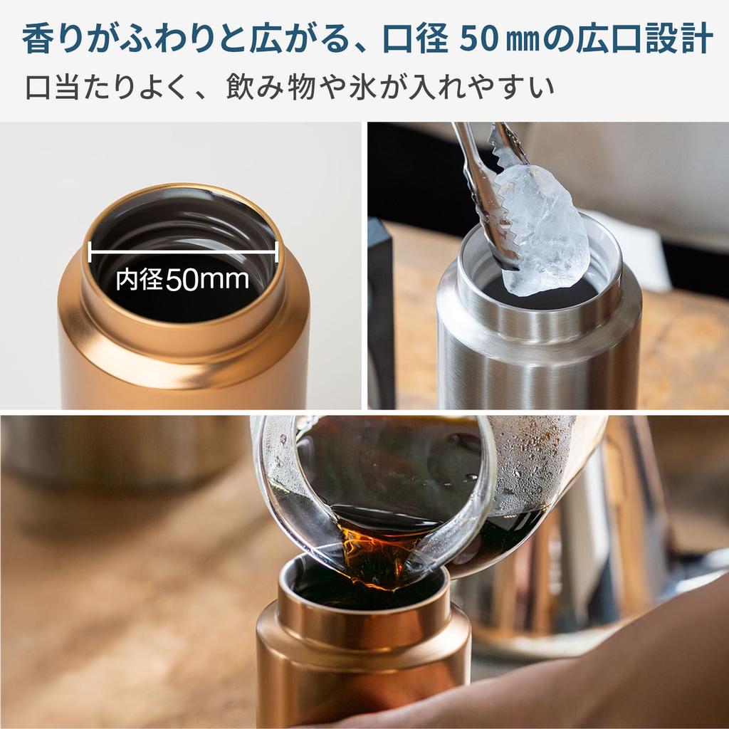 Rivers Drink Bottle Moku Coffee 350ml Ceramic Coffee Mug Bottle Direct Drink Vacuum Insulated Easy to Clean Keeps Drinks Hot or Cold Silver Leak-Proof