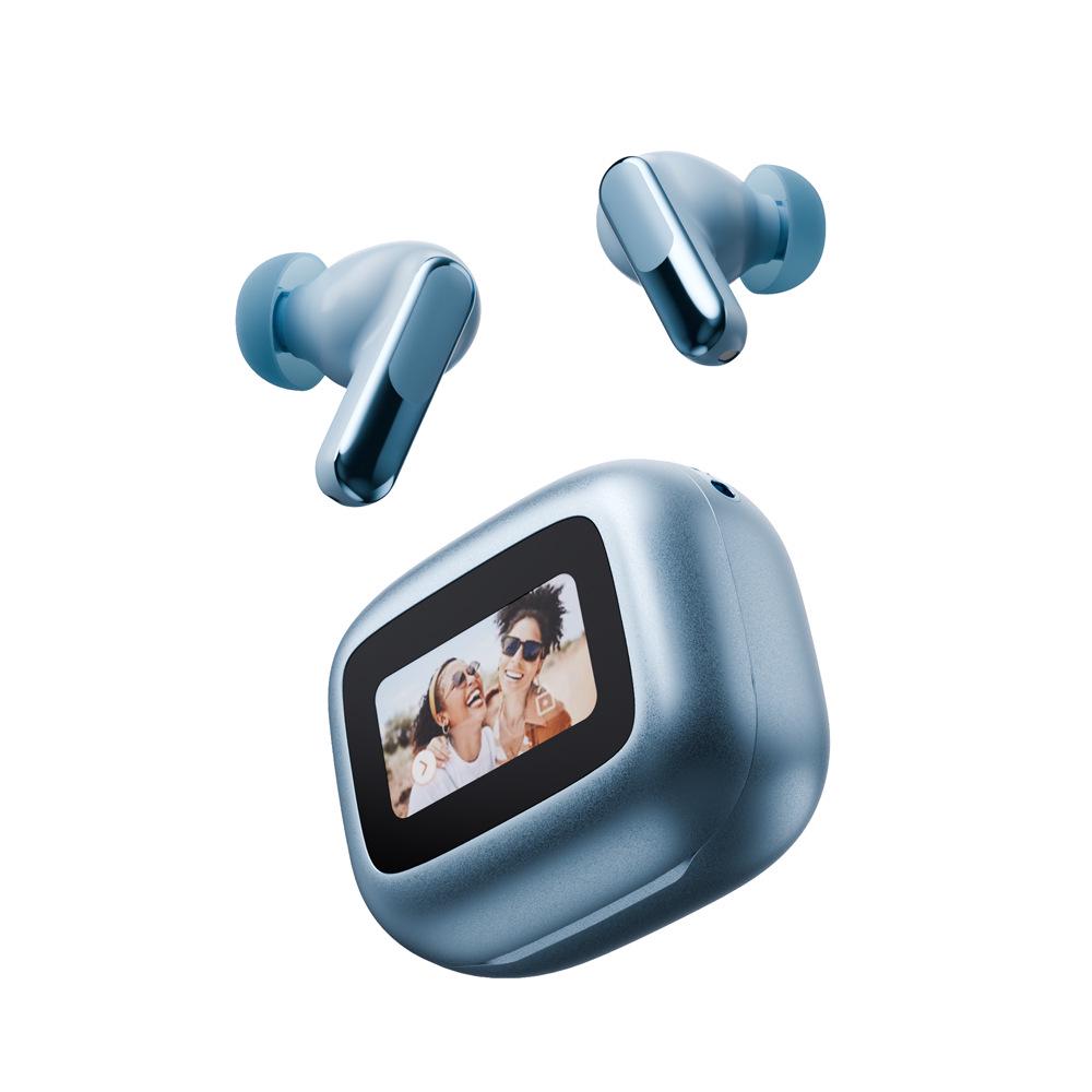 Smart Bluetooth Earbuds with Color Screen, Touch Control, ANC Dual Noise Cancelling, In-Ear, Wireless.