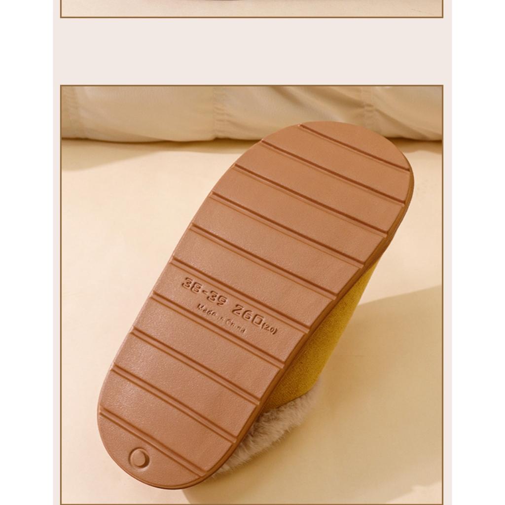 Home Cotton Slippers for Women, Autumn and Winter Suede, Indoor and Winter Thick Soled Home Slippers for Men