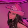 Pink Crown Western Cowgirl Hat Women Girls Tiara Feather Felt Sequin Cowboy Cap Costume Party Jazz Caps Halloween Cosplay Props