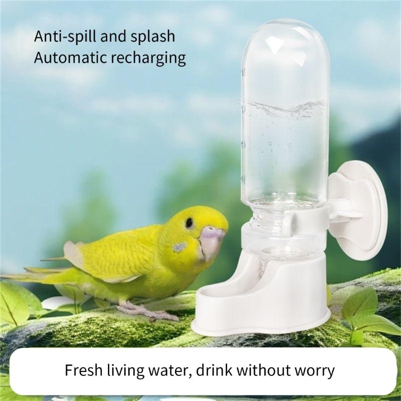 2PCS Automatic Bird Water Dispenser Gravities Water Bottle for Parrots and Small Bird Hanging Design Easy Installation