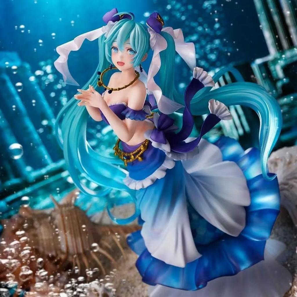 Hatsune Miku Mermaid Girl Angel anime Ocean Beautiful Smile girl Can be bookmarked Summon Blessing PVC Table setup Room Gifts