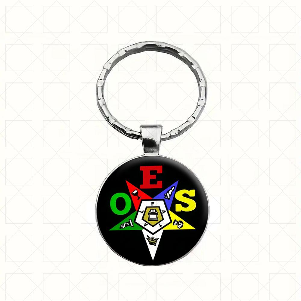 

1 шт. Брелок с эмблемой логотипа OES Ордена Восточной Звезды, прочный, для самостоятельной сборки, аксессуары для ключей автомобиля, сувенир на открытом воздухе, подарок для мужчины, женщины