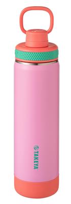 Online Exclusive Active Slim 650ml Peach Blaze Insulated Water Bottle TAKEYA FLASK [Takeya Official] 0.65L