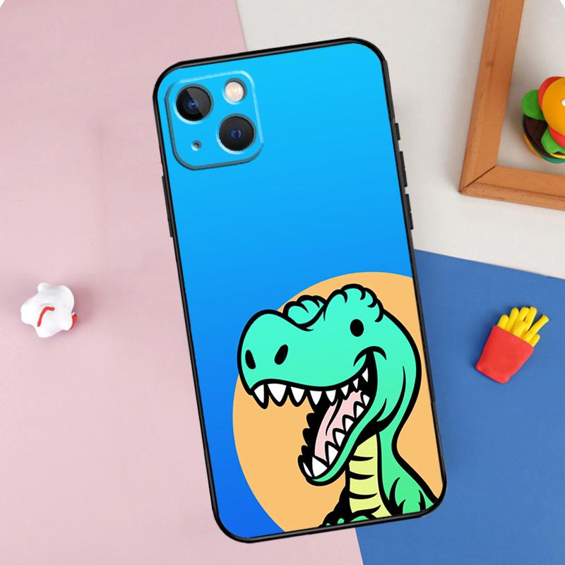 Cute Dinosaur Tea-Rex Phone Case For iPhone 16 Pro Max 11 12 13 14 15 Pro Max Mini XR 15 16 Plus 16e Cover Shell