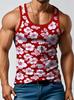 Men's Retro Floral 3D Printed Tank Top Summer Casual Streetwear Crew