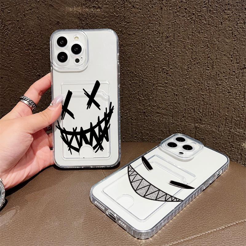 Držák na karty Silikonová peněženka Kapsa Pouzdro Pro iPhone 14 16 15 Max Infinix Note 30 Xiaomi 11T 13T 14T Samsung S23 S24 S25 Kryt Průhledný Nárazník na telefon