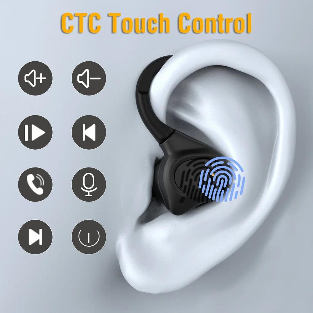 

BE1039 Noise Canceling Ear Hook Bluetooth-compatible Headphones Wireless In-ear Earphones A