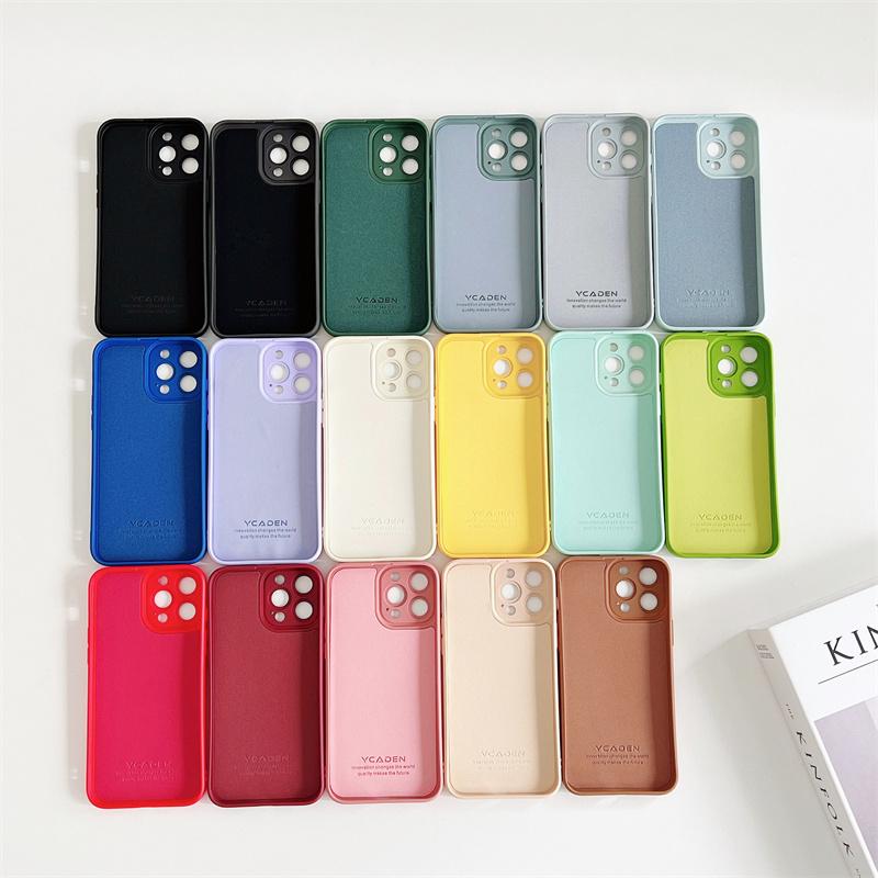 Colorful Soft Silicone Case For iPhone 15 14 Pro Max 13 12 Mini 11 Pro Max 7 8 SE 2020 Camera Protection Phone Cover
