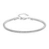 WOSTU Original 925 Silver Basic Bracelet Lobster Clip Snake Chains Infinite Love Clasp DIY Jewelry Beads for Women Gift
