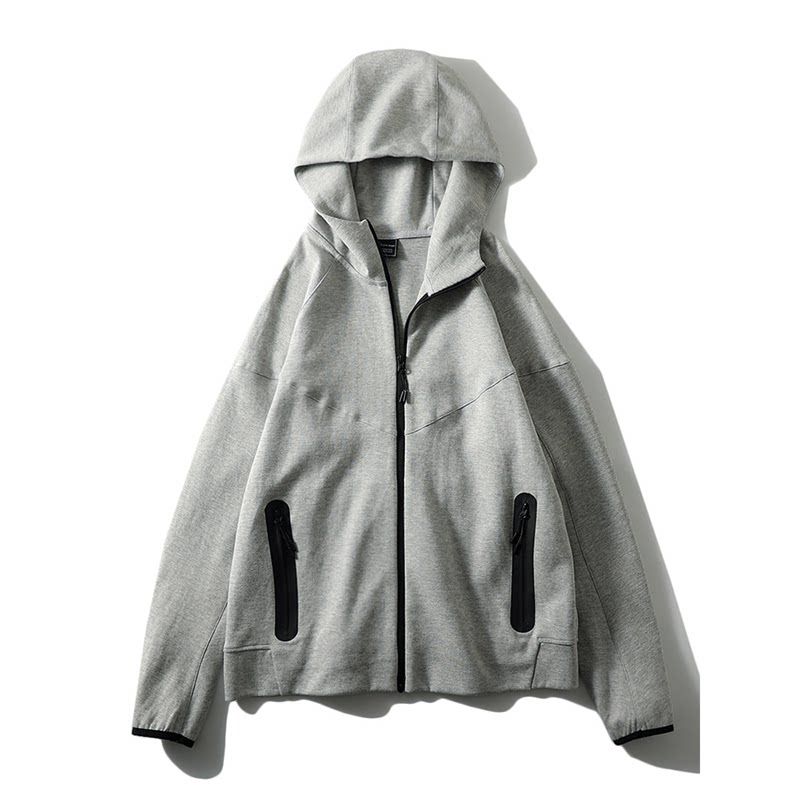 Leisure Hood Sports Zip-up Cardigan Outerwear Men's Spring and Autumn Air Cotton Hoodie Foreign Trade Men's Fitness Running Jacket