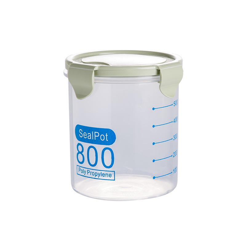 Průhledná plastová dóza se vzduchotěsným víčkem pro skladování potravin