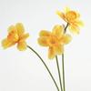 3Pcs Artificial Daffodil Flowers Yellow Faux Flower Bouquet Orange for Home Wedding Decor Floral Arrangement