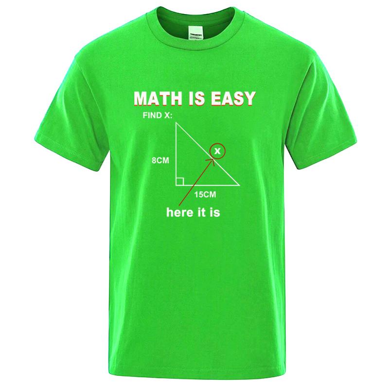 Mens High Quality Tshirt 100 Cotton Casual Funny Math Print Cool Loose Oneck T Shirt for Men Short Sleeve Tshirt Male Tops
