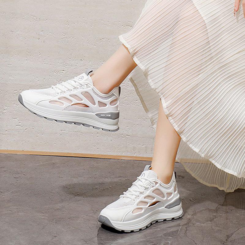 2025 Summer New Lightweight Cushioning Mesh Breathable Running Shoes Women's Comfortable and Lightweight Soft-soled Casual Sports Shoes