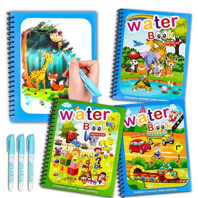 Kinder Magisches Wasser Malbuch Wassermalen & Ausmalen Wassermalbuch Mit 1 Magischem Stift Kinderspielzeug Malen Lernspielzeug