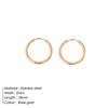 eManco Stainless Steel Gold-Plated Hoop Earrings: European & American Style Temperament Jewelry