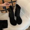 Inner Height Increase 6CM Cool Boots Women's Summer New Toes Retro Trousers Short Boots Niche Sandals