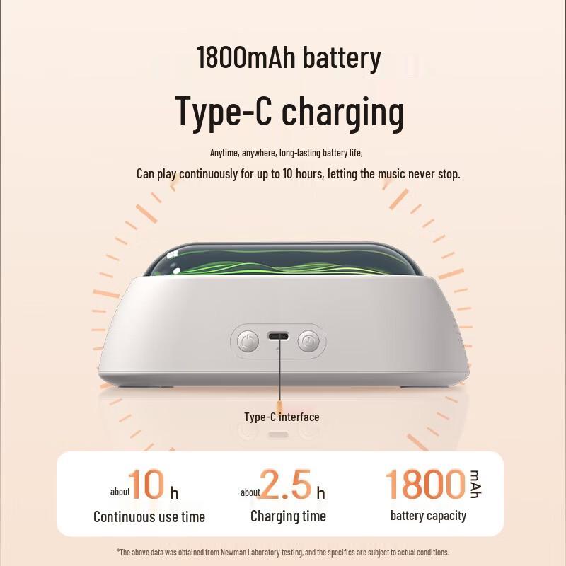Newmine Wireless Bluetooth White Noise Clock Speaker CN plug (adapter included)