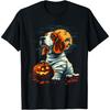Mummy Basset Hound Pumpkin Scary Halloween Dog Lovers Gifts T-Shirt