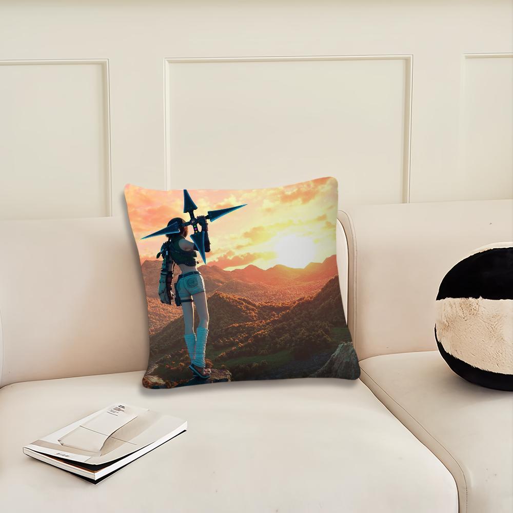 Game F-final F-fantasy VII Cushion Cover Pillow Cover Decoration Room Home Sofa Living Office Car Nordic Simplicity