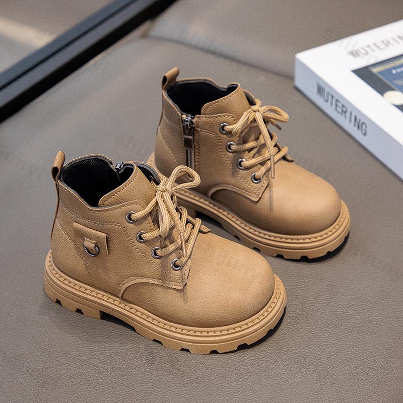 Children Ankle Boots Autumn New Zipper Kids Short Boots Boys Girls Comfortable Non Slip Outdoor Toddler High Top Shoes